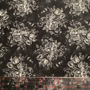Black floral print