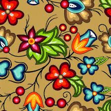 International Textiles - Native Floral 2 Beige