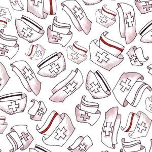 Nurse hats white