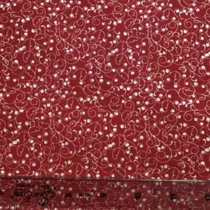 Mook Fabrics - red/white small swirl