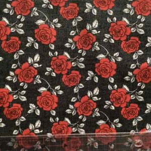 Suzi-Q - Red/Grey floral