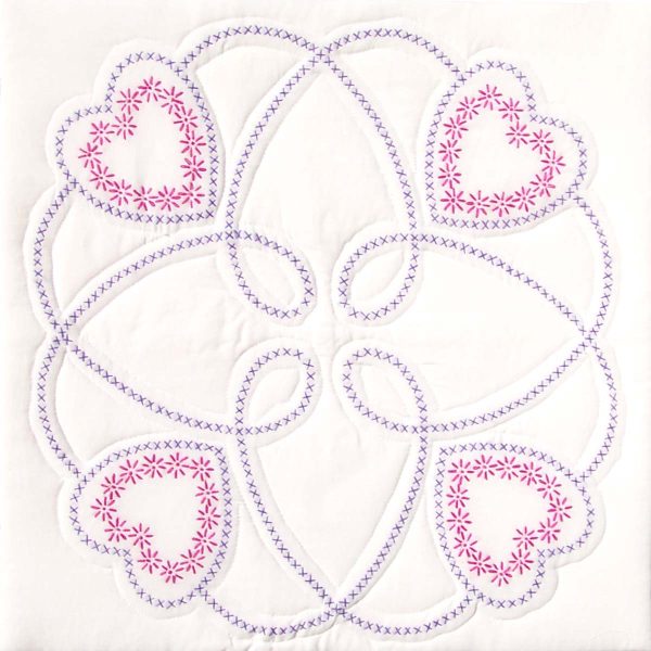 JDNA Quilt Blocks - Four Hearts