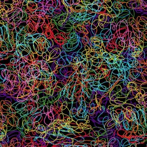 Kanvas - Swirling Threads multi/black