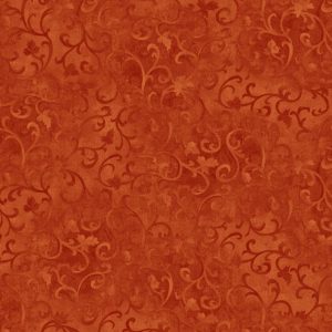 Cador Textiles - Dark Rust Scroll
