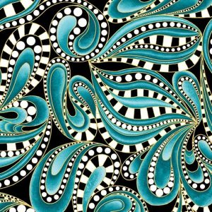 Benartex - Paisley Tonal Swirl Teal