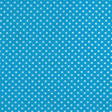 Blue small white polka dot