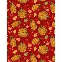 Cador Textiles - Autumn Road red/orange pumpkins