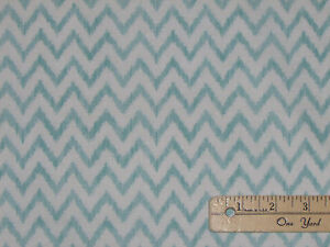 Cador Textiles - light teal zig zag
