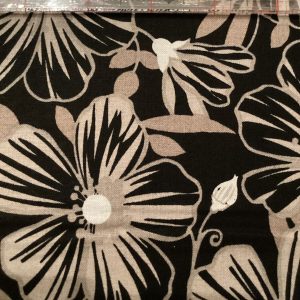 Black with Grey flowers
