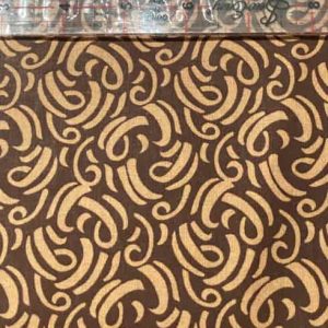 Brown Line Swirl Print