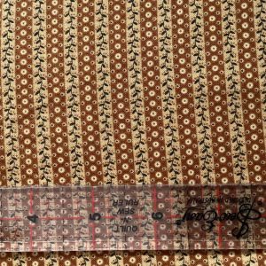 Tan Brown Vine Stripes