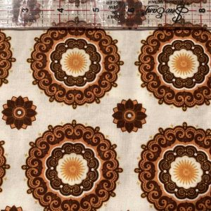 Cador Textiles - Boho Girl Orange/Brown Medallions