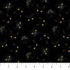 Northcott - black cat capers