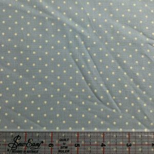 Henry Glass - Apple Blossom Acres light Blue and yellow polka dots