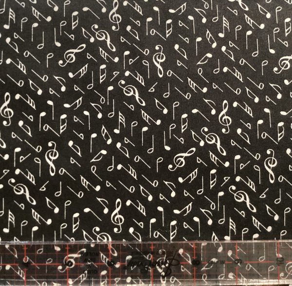 Westrade Textiles - music notes black