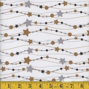 Black & Gold Wonderland Star White