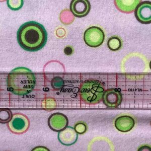 Flannel - Mook fabrics pink multi circles