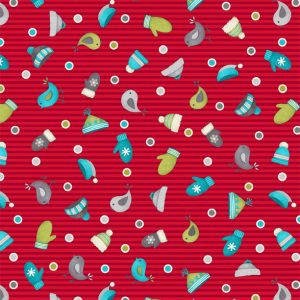 Cador Textiles - all bundled up red