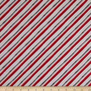 Cador Textiles - snowy tidings diagonal stripes