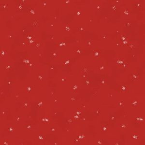 small white snowflakes with red background