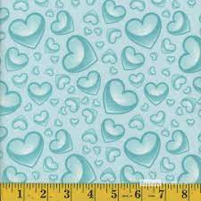 Flannel - Mook Fabrics Gradient Hearts teal
