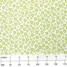 Cador Textiles - pretty little thing light green flowers