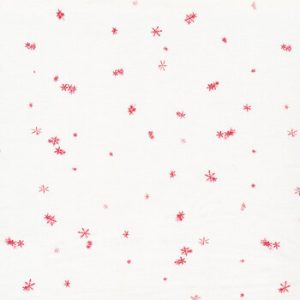 Suzi-Q - holiday lane red small snowflakes on white