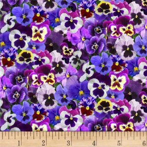 Elizabeth studios - lovely pansies purple