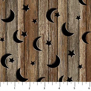 Northcott - brown multi wood with stars