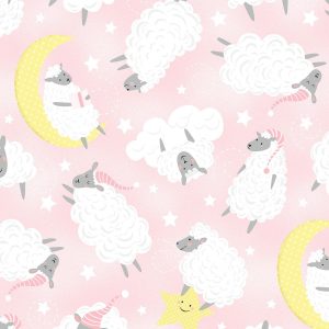 Cador Textiles - One Sheep, Two sheep pink