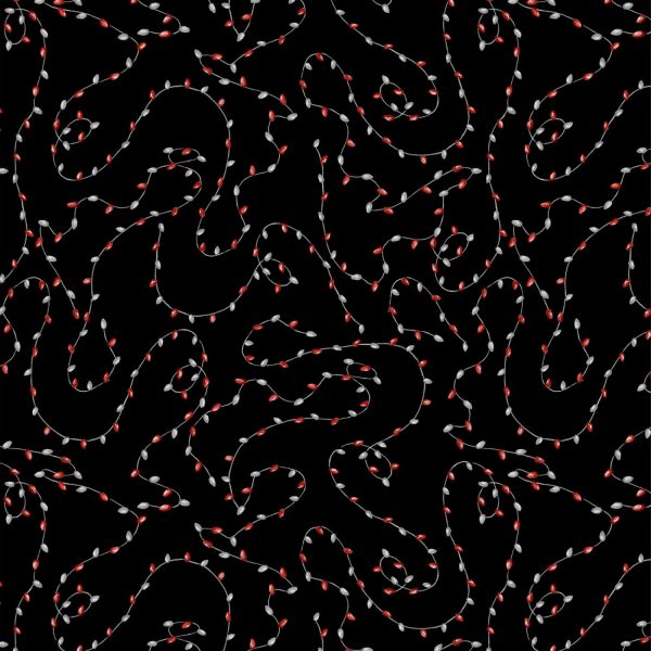 Cador Textiles - snowy tidings lights multi/black