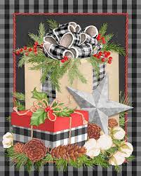 Panel - Christmas Gingham