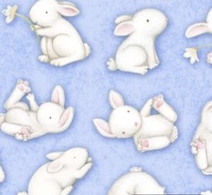 Flannel - Henry Glass buttercup babies blue