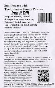 Quilt pounce with the ultimate pounce powder