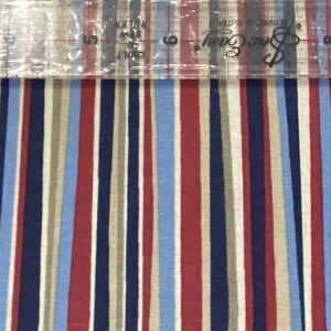 Red, White, blue & tan stripes