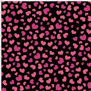 Pink/black hearts