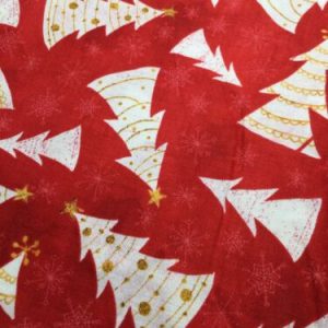 Cador Textiles - frosted holiday red trees