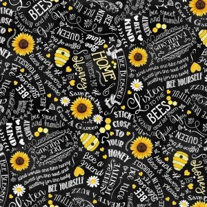 Home is where honey is - black with words