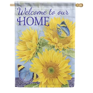 Small double sided flag - sweet sunflowers