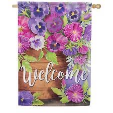 Small double sided flag - Pansy blend
