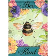 Small double sided flag - Bee mine flowers