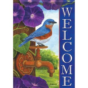 Large double sided flag - Bluebird serenity