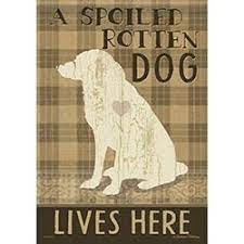 Small double sided flag - Dog love