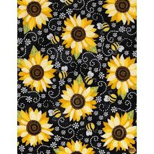 Timeless Treasures - yellow sunflowers
