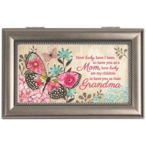Carson Small Music Box - Grandma (Pink butterfly)