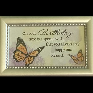 Carson Small Music Box - Happy Birthday (Butterfly)