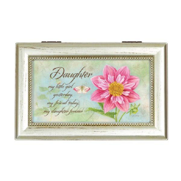 Carson Small Music Box - Daughter (pink flower)