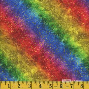 Mook Fabrics - Rainbow Gold Grunge