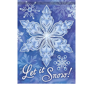 Small double sided glitter flag - Snowflake Splendor