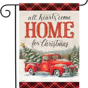 Small double sided flag - All hearts Christmas